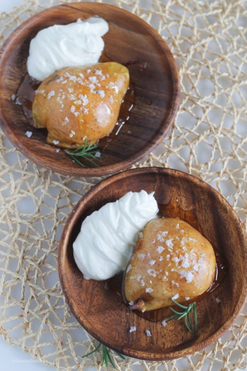 honey-roasted-pears-with-sea-salt-and-rosemary-whipped-cream-3